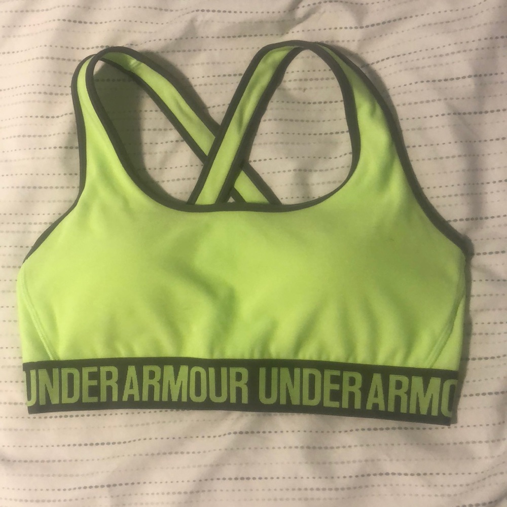 Under Armour sports bra lime green